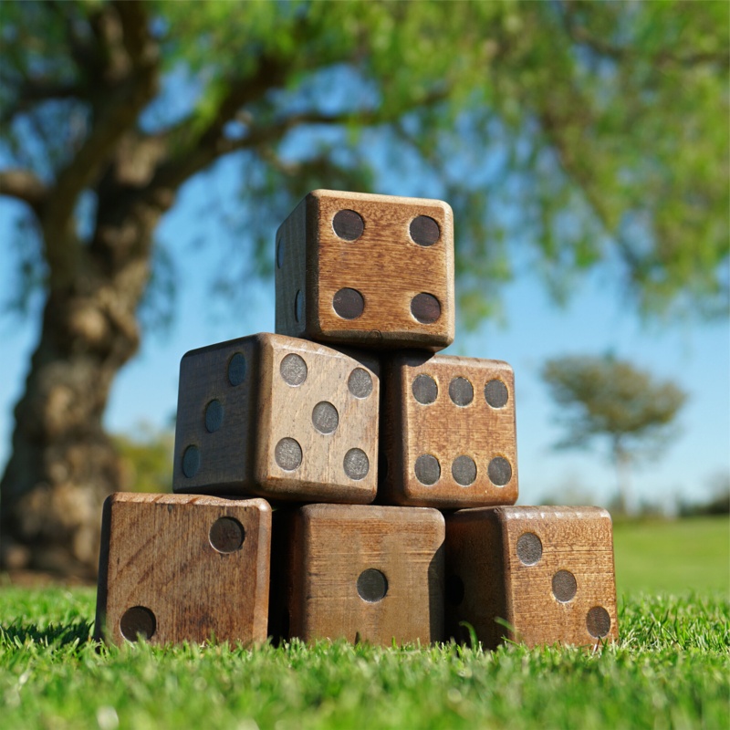 3.5" Stain Wooden Dice Giant Board Game