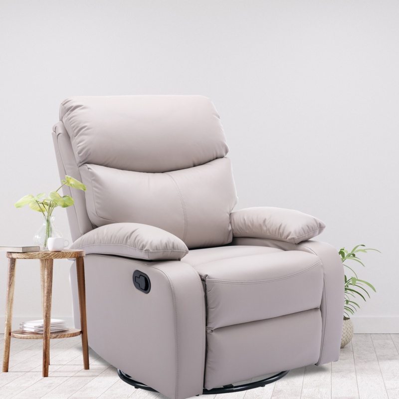 30'' Wide Faux Leather Swivel Rocker Recliner