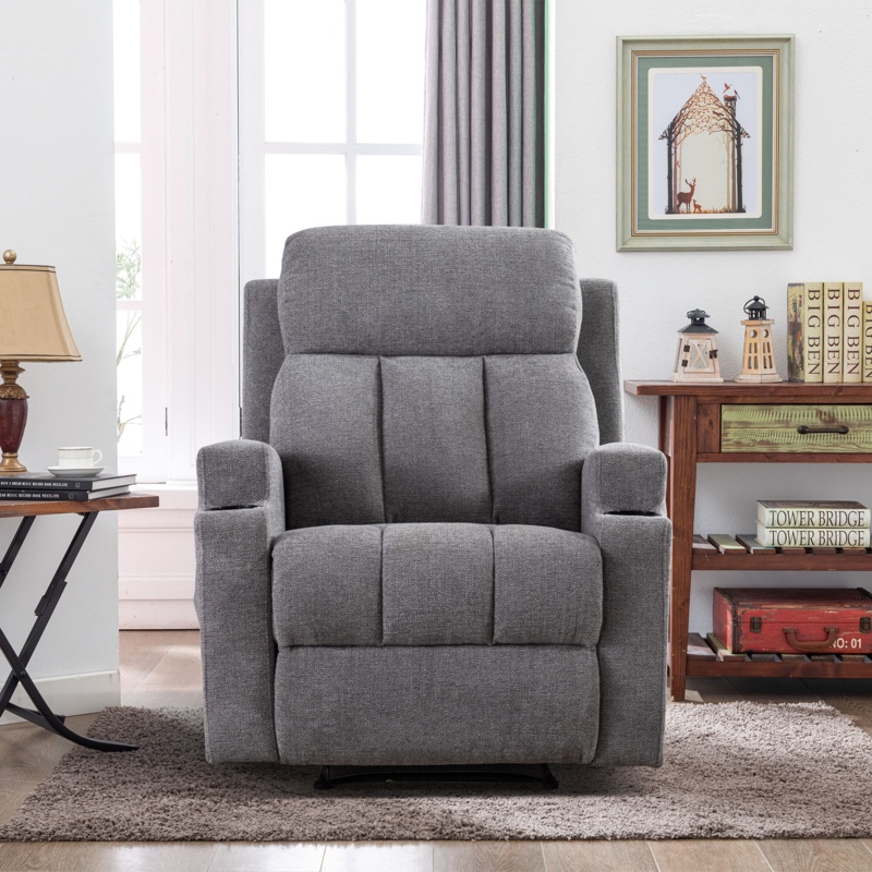 33.5" Wide Breathable Manual Massage Recliner - Spacious & Contemporary