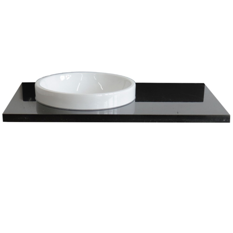 37'' Single Vanity Top with Sink Faucet Holes
