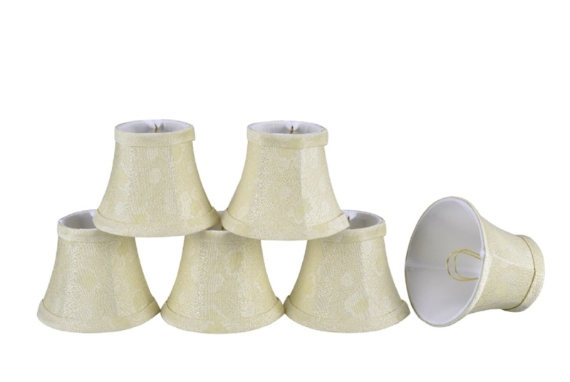 4'' H Jacquard Textured Fabric Bell Candelabra Shade