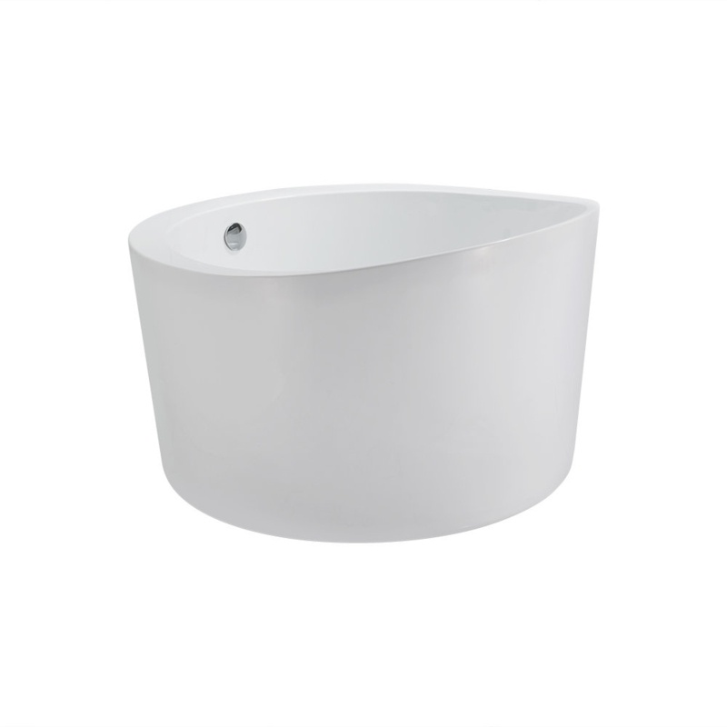 43.3'' x 43.3'' Freestanding Soaking Acrylic Bathtub