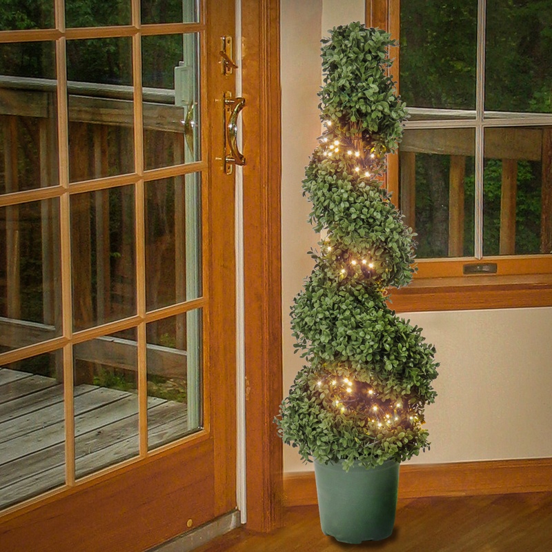 44'' Faux Boxwood Tree in Pot