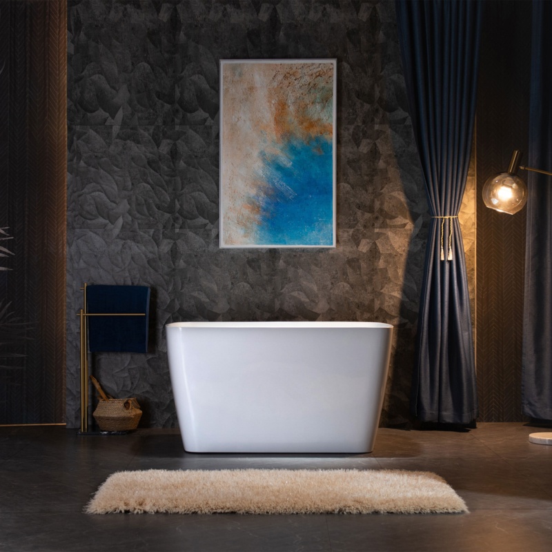48'' x 27.5'' Freestanding Soaking Acrylic Bathtub
