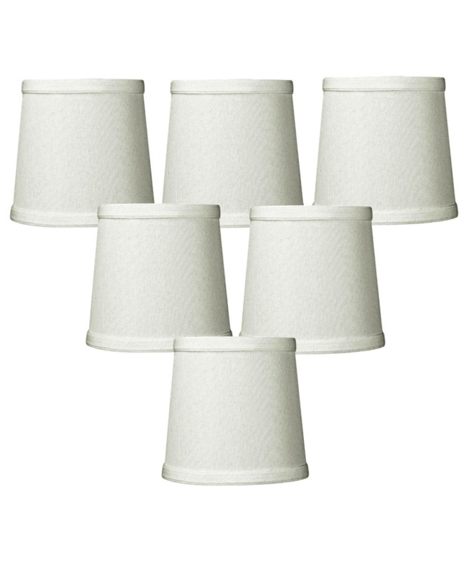 5.25" H x 5.5" W Linen Drum Lamp Shade ( Clip On ) in Light Oatmeal