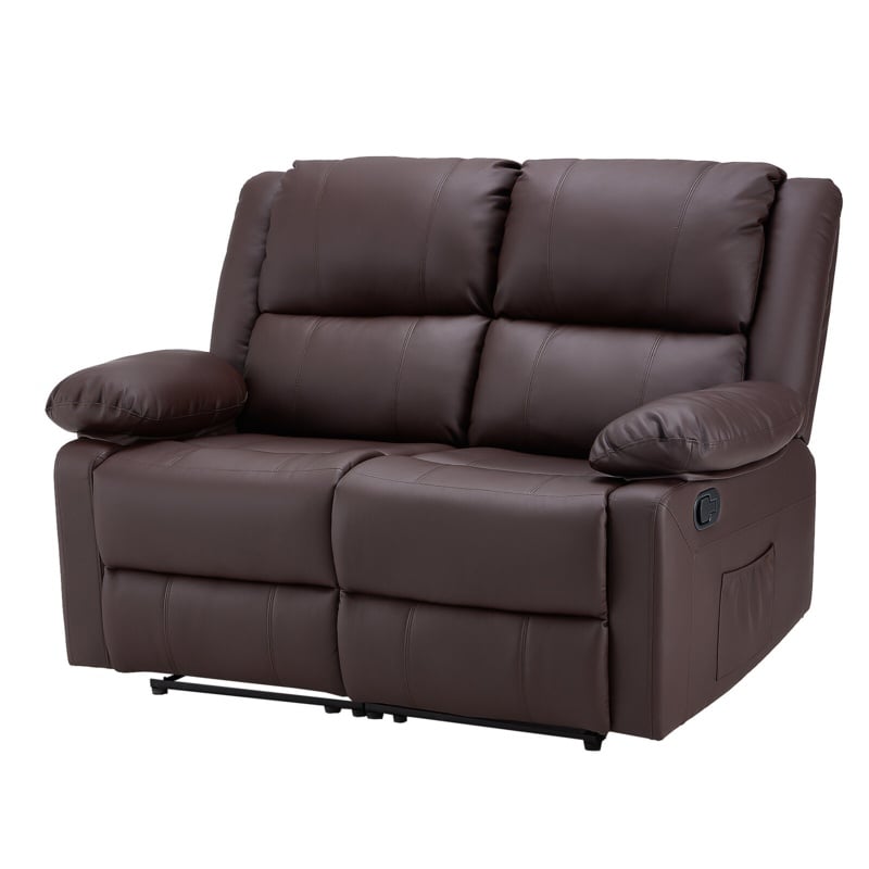 53.1'' Faux Leather Pillow Top Arm Reclining Loveseat