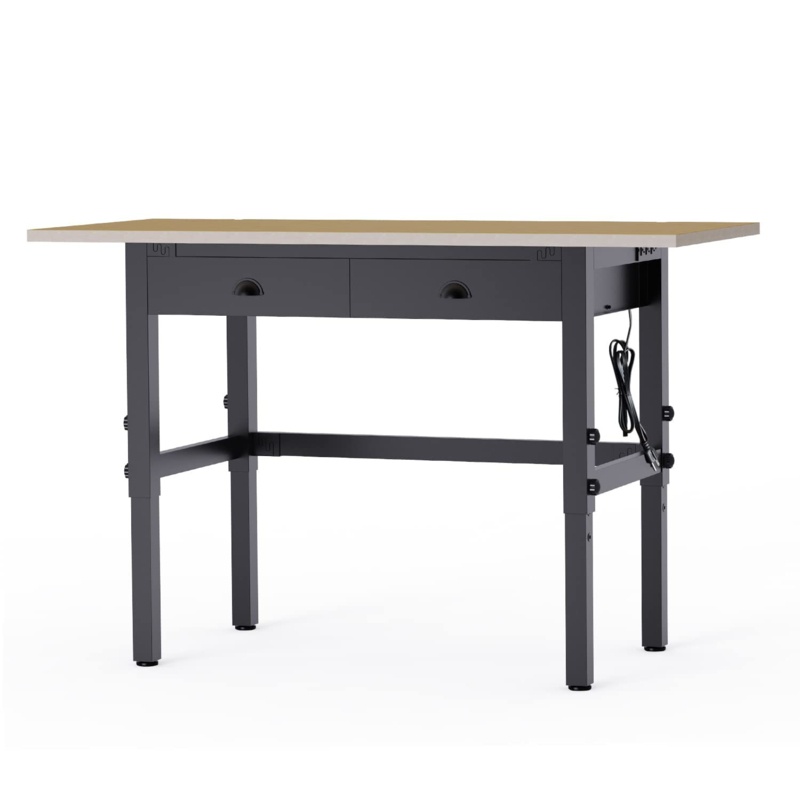 55'' W Wood Top Height-Adjustable Workbench