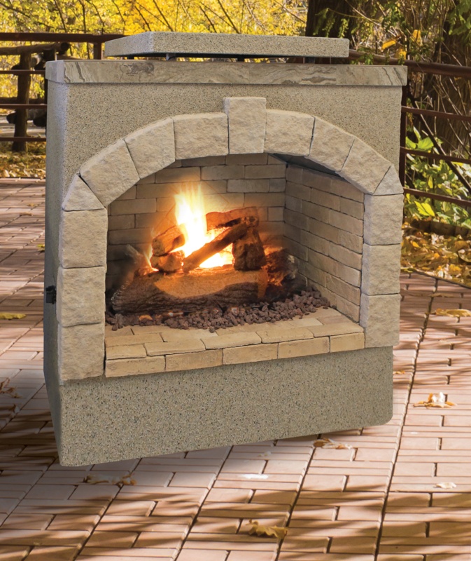 59" H Propane Outdoor Fireplace