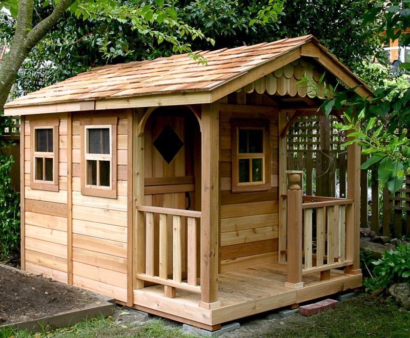 6 ft. W x 9 ft. D Sunflower Cedar Wood Playhouse
