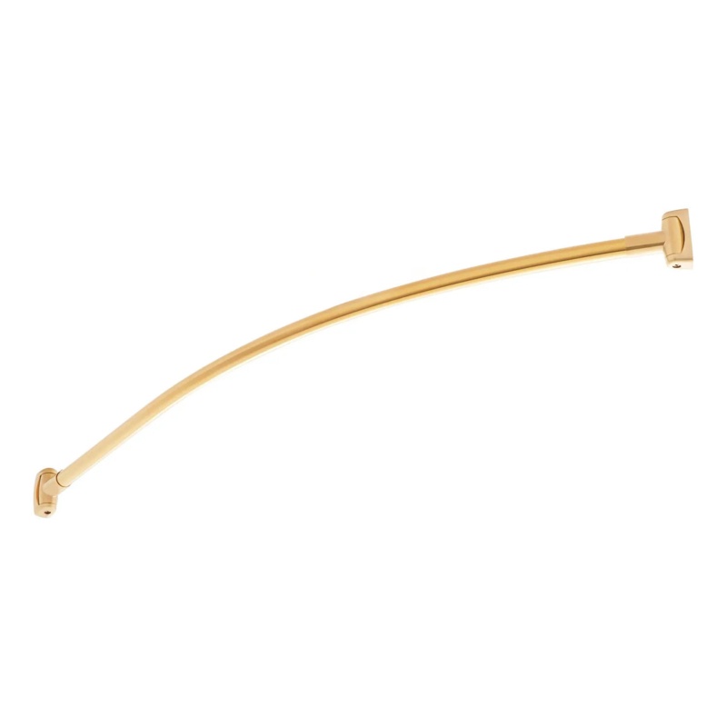 60" Brass Curved Shower Curtain Rod