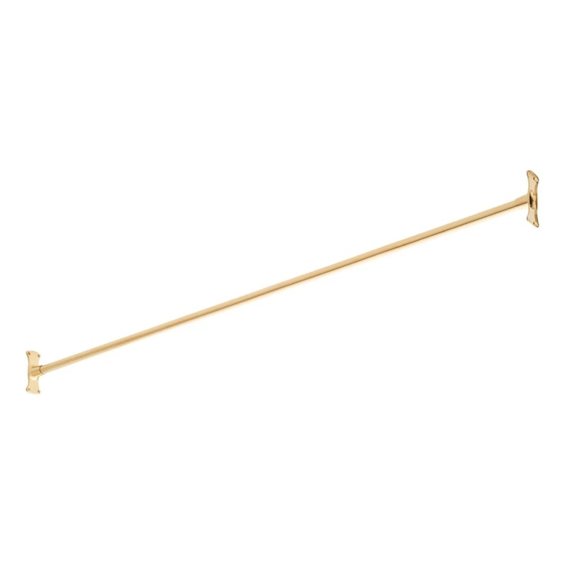 60" Brass Straight Shower Curtain Rod