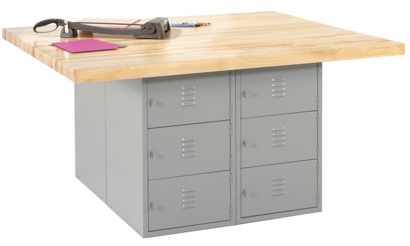 64'' W Wood Top Workbench