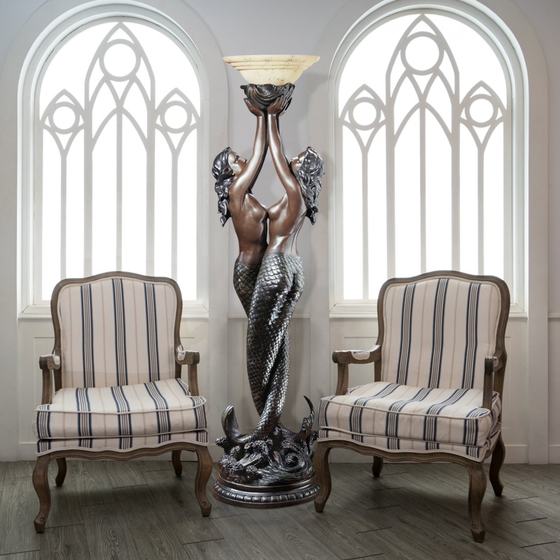 74'' Bronze Torchiere Floor Lamp