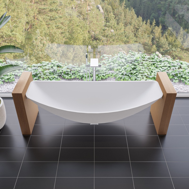 78.75'' x 78.75'' Freestanding Soaking Acrylic Bathtub