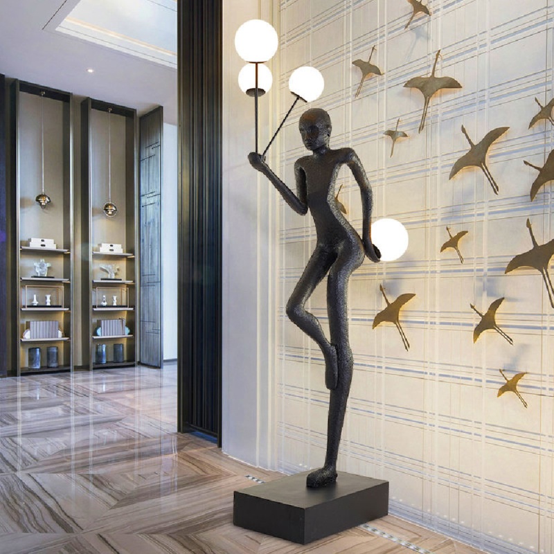 85'' Black Novelty Floor Lamp