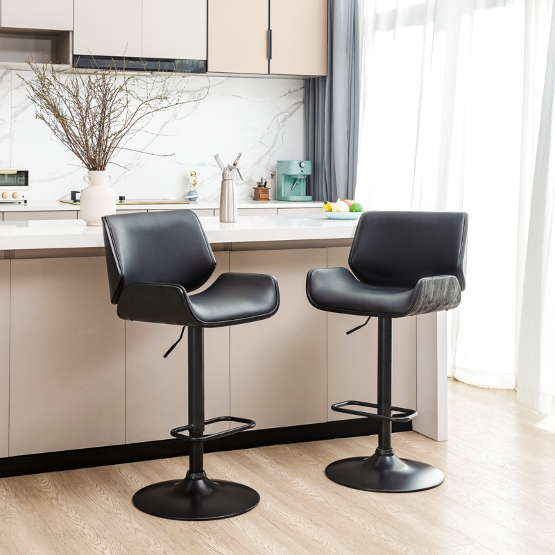 Aanyla Swivel Adjustable Height Bar Stool