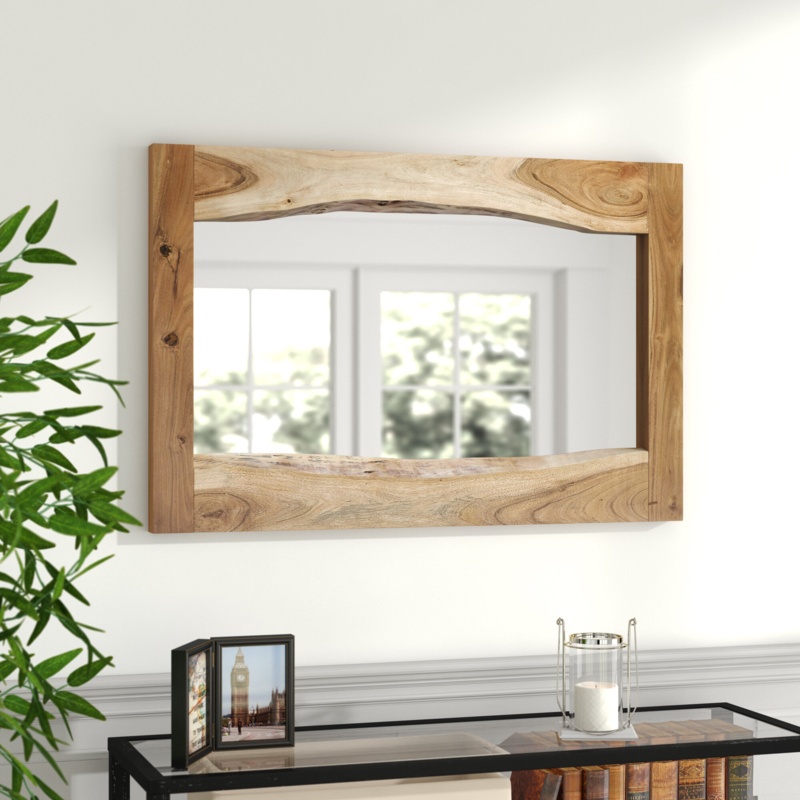 Aarent Rectangle Wood Wall Mirror