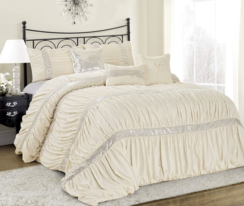 Abbingt Microfiber 7 Piece Comforter Set