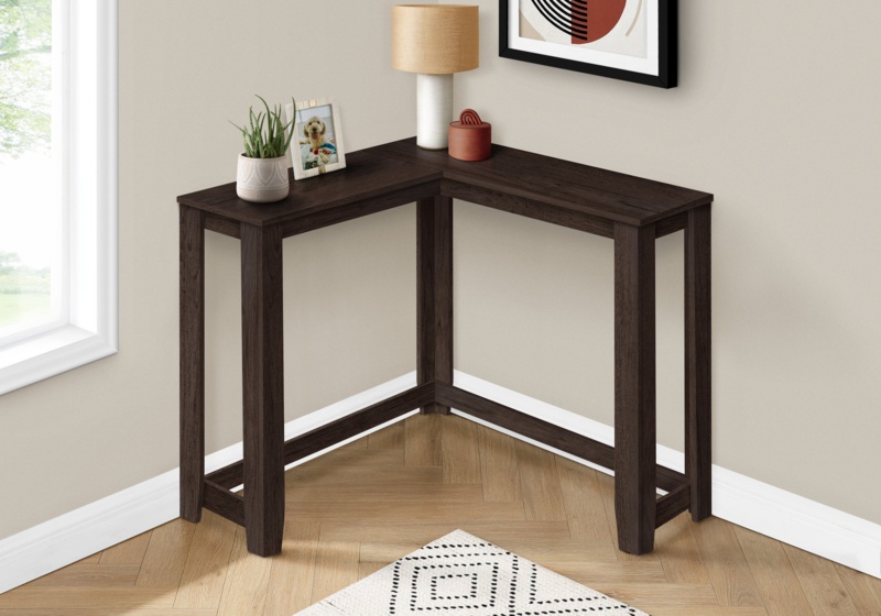 Accent Table, Console, Entryway, Narrow Corner, Living Room, Bedroom, Laminate, Brown, Contemporary