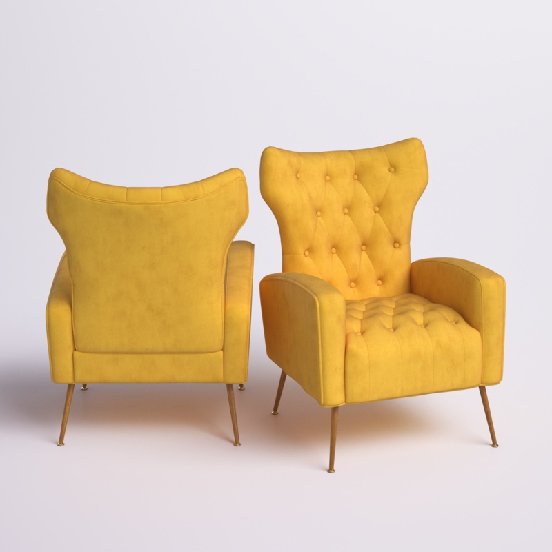 Accra Upholstered Wingback Chair