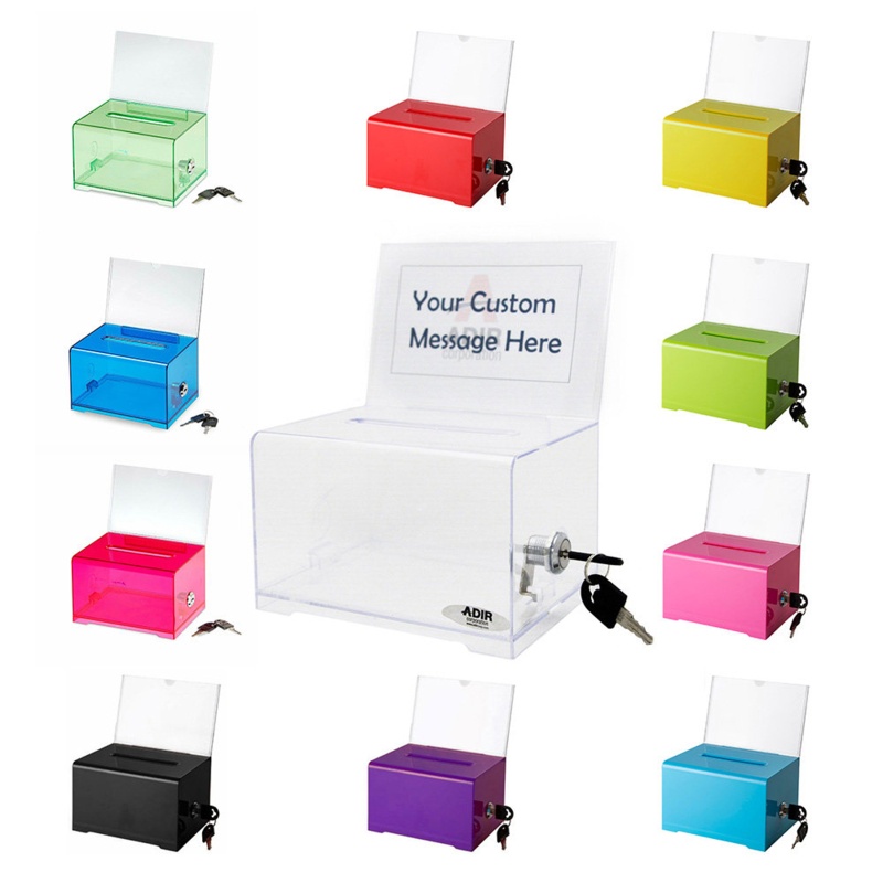 Acrylic Clear Locking Suggestion Box