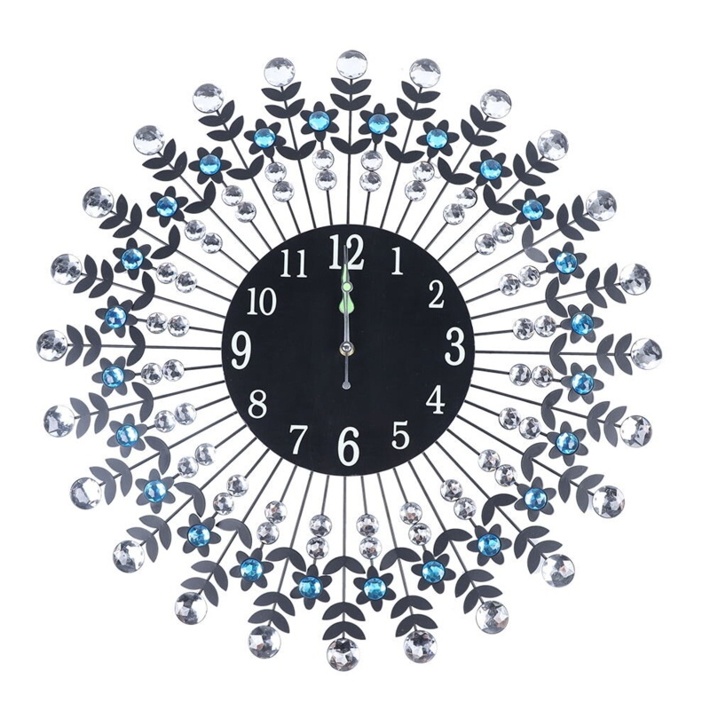 Adalaya Modern 3D Crystal Round Wall Clock