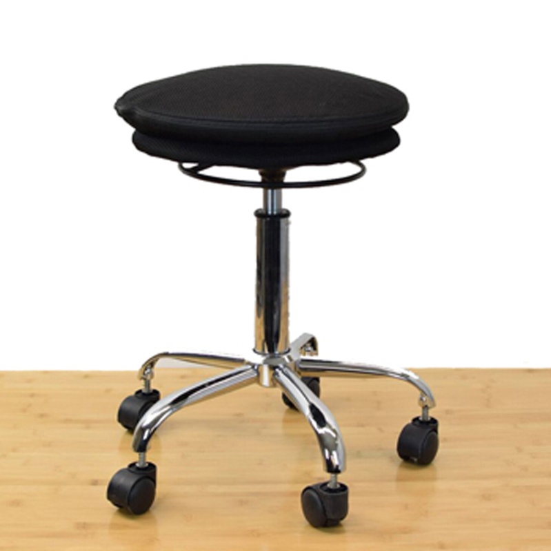 Adjustable Height Ergonomic Active Stool with Footring Wheels