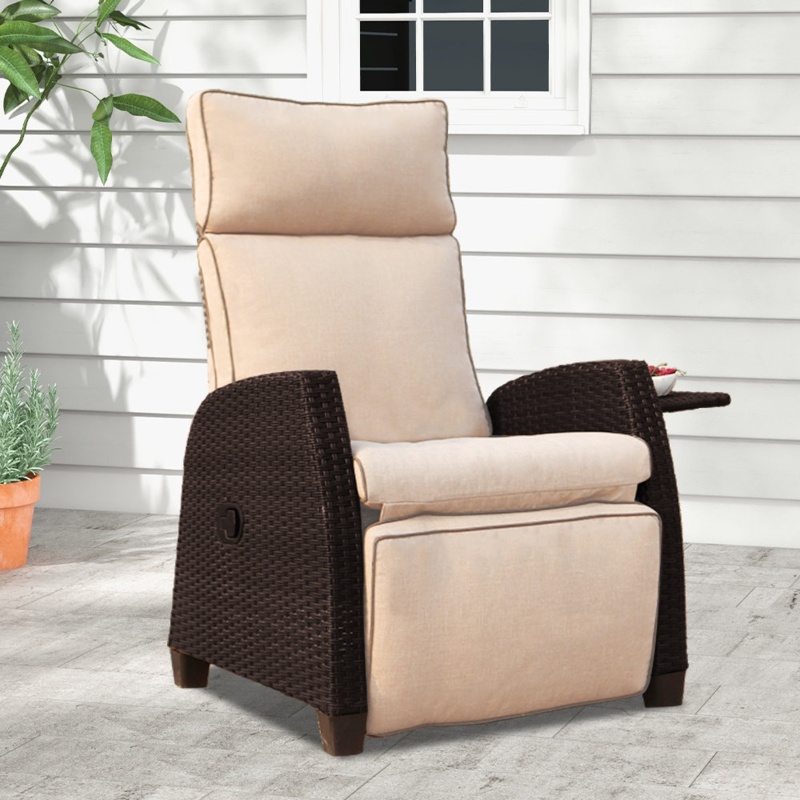 Adjustable Patio Chair with Cushions