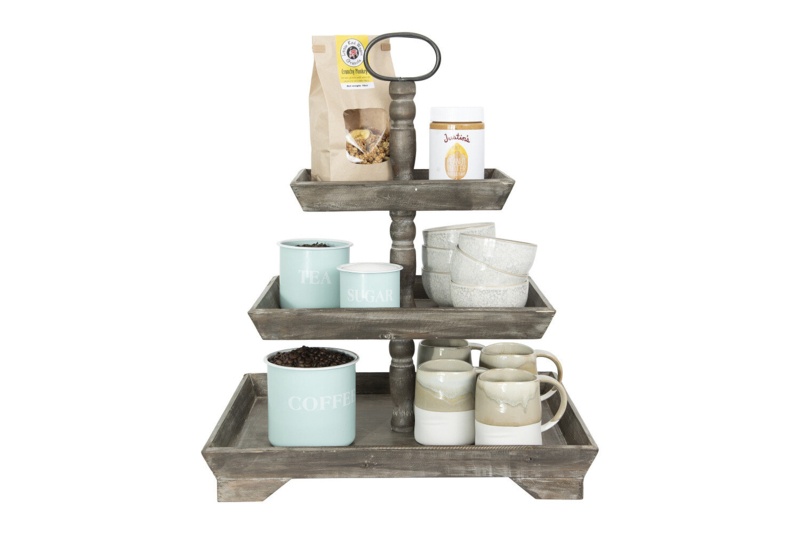 Adrianna Wood 3 Tiered Stand