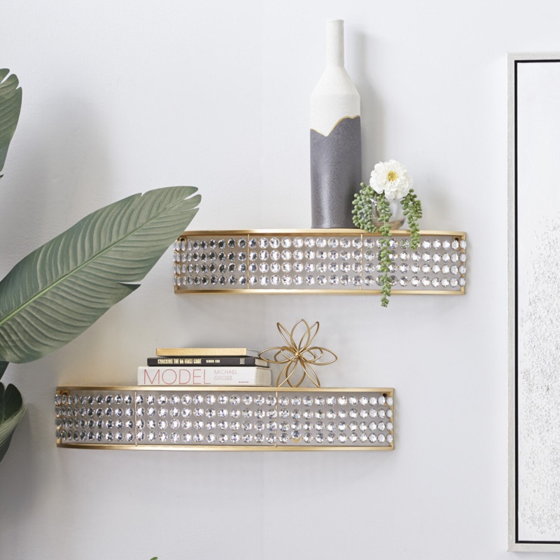 Afia 2 Piece Metal Floating Shelf