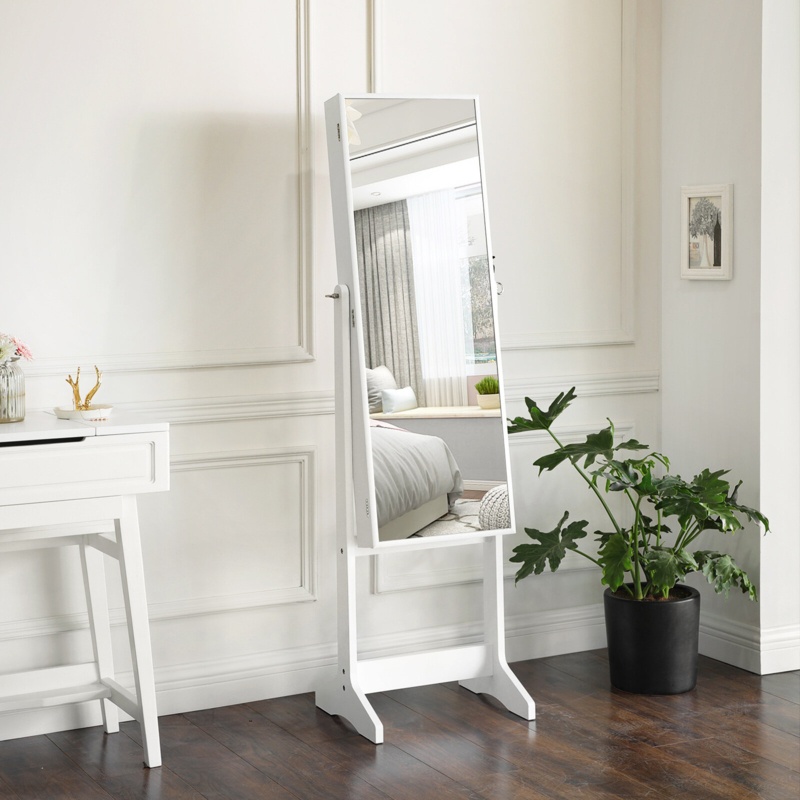 Aganlane 16.2'' Wide Free-standing Jewelry Armoire with Mirror