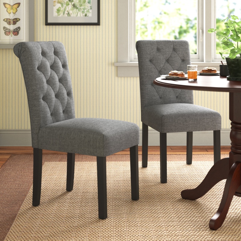 Agastya Tufted Solid Back Parsons Chair