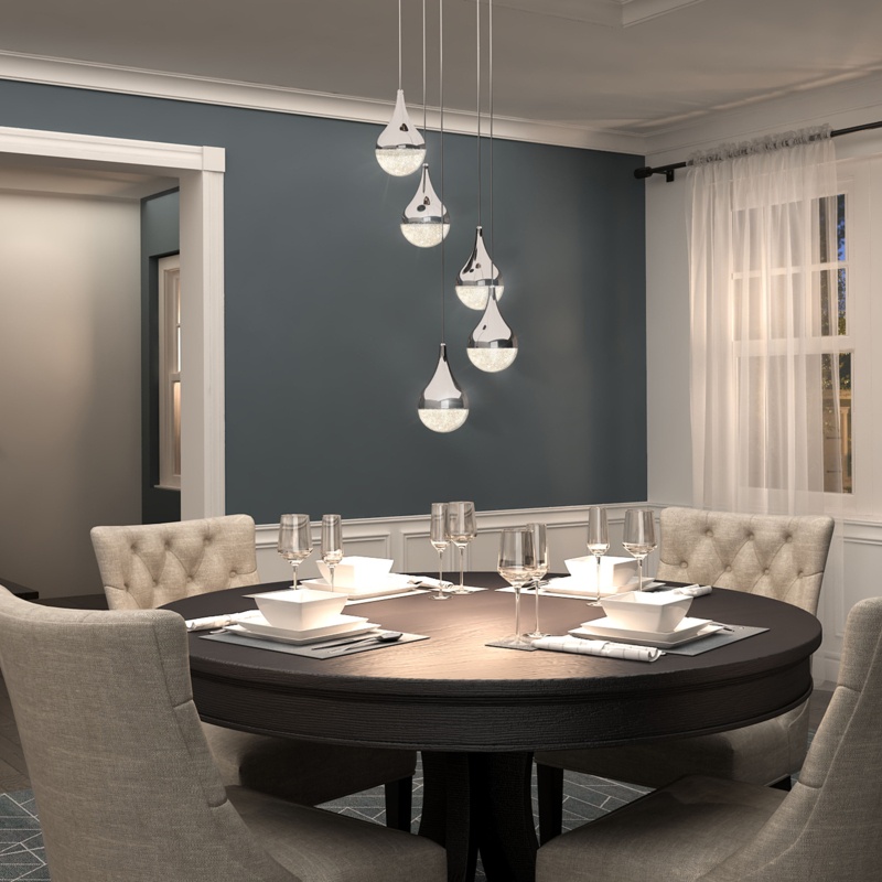 Alazaya 5 - Light Cluster Globe LED Pendant