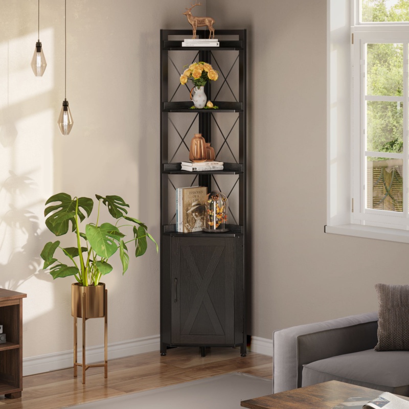 Alceste Corner Storage Bookcase
