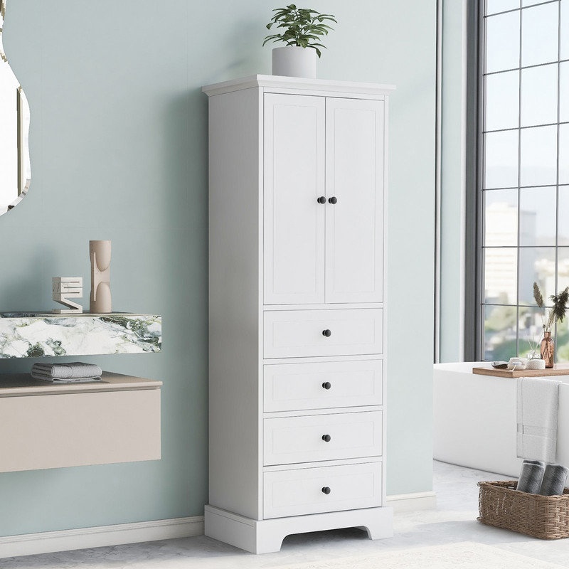 Alcinda Freestanding Linen Cabinet