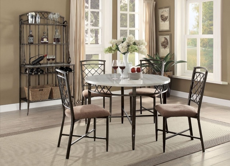 Aldric Round Marble Dining Table