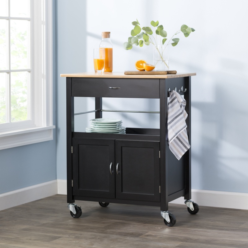 Alezandro Solid Wood Kitchen Cart