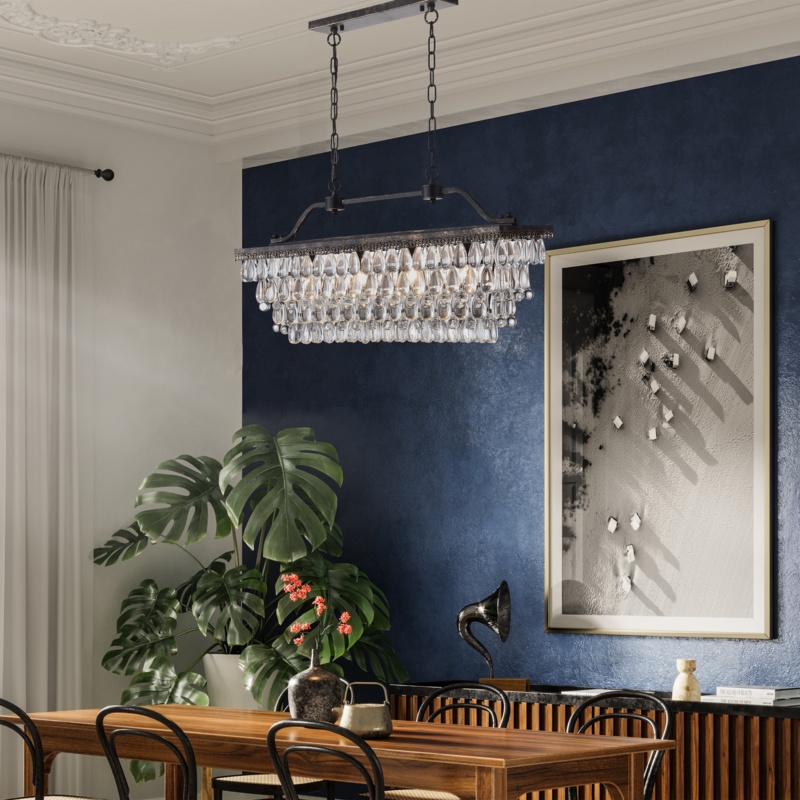 Aliette 4 - Light Dimmable Square / Rectangle Chandelier