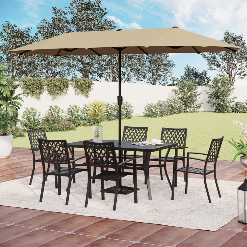 Alyah 6 - Person Rectangular Outdoor Dining Set