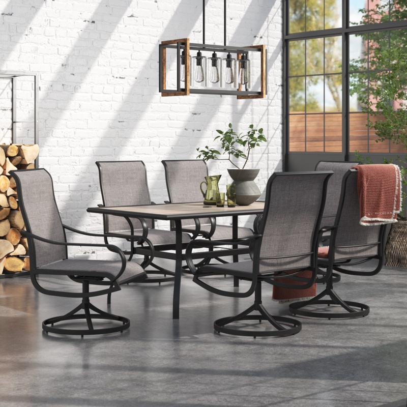 Alyah 6 - Person Rectangular Outdoor Dining Set