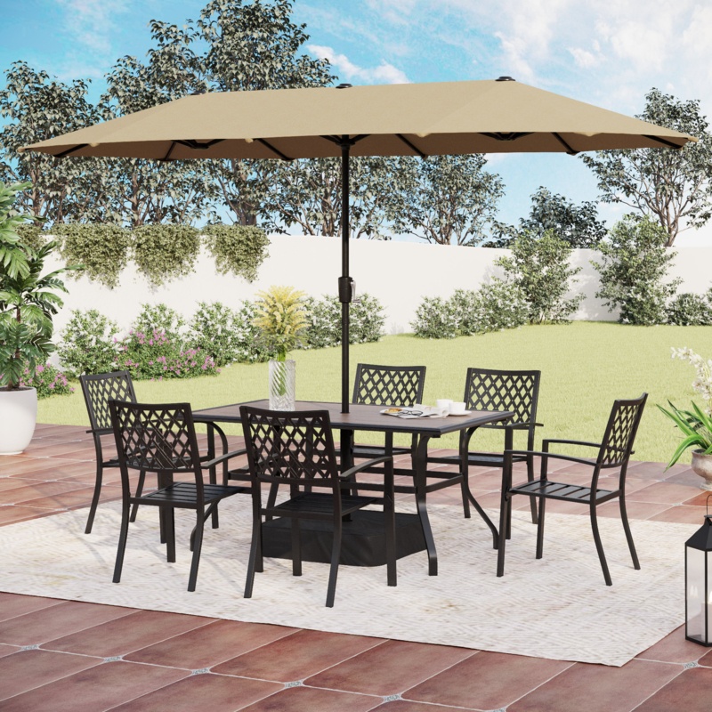 Alyah 6 - Person Rectangular Outdoor Dining Set