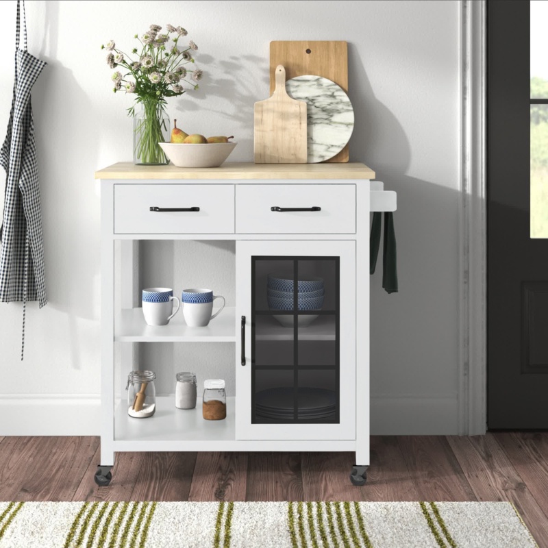 Amata Wood Kitchen Cart