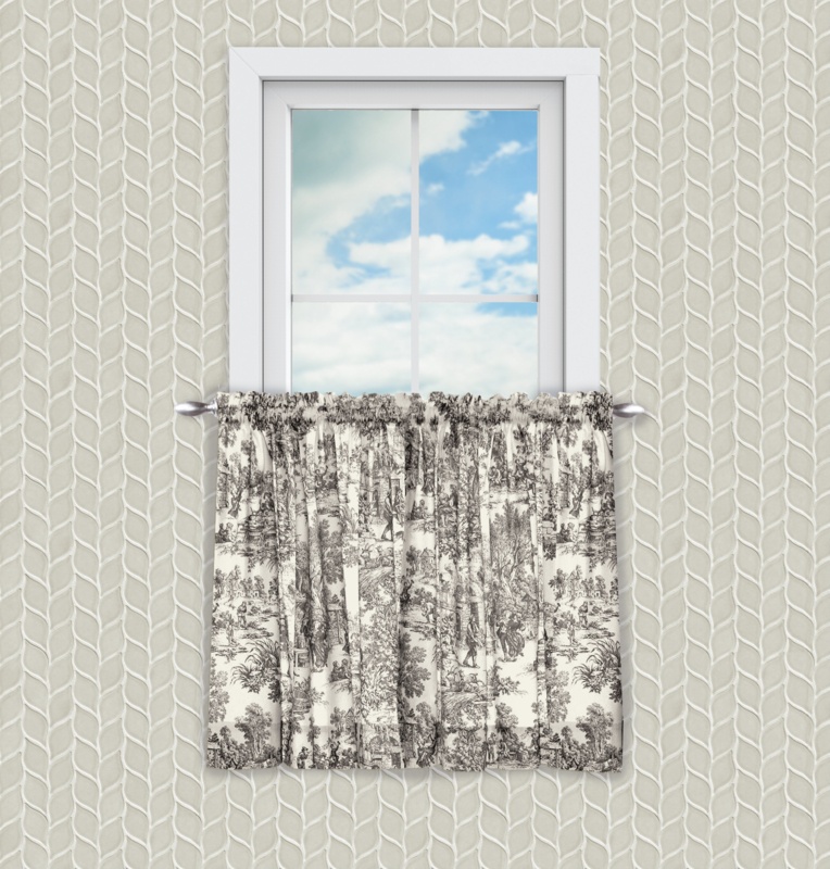 Amelie Toile Cotton Tailored Cafe Curtain