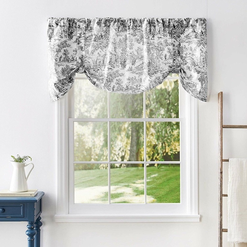 Amelie Toile Cotton Tie-Up 60" Window Valance