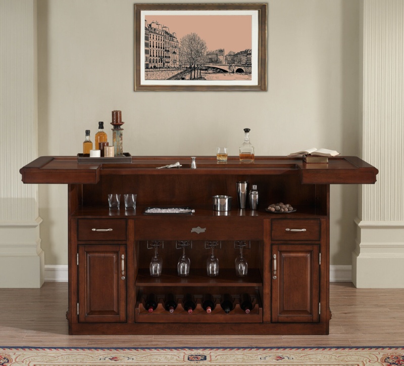 American Heritage Arabella Home Bar with Wine Storage Racks