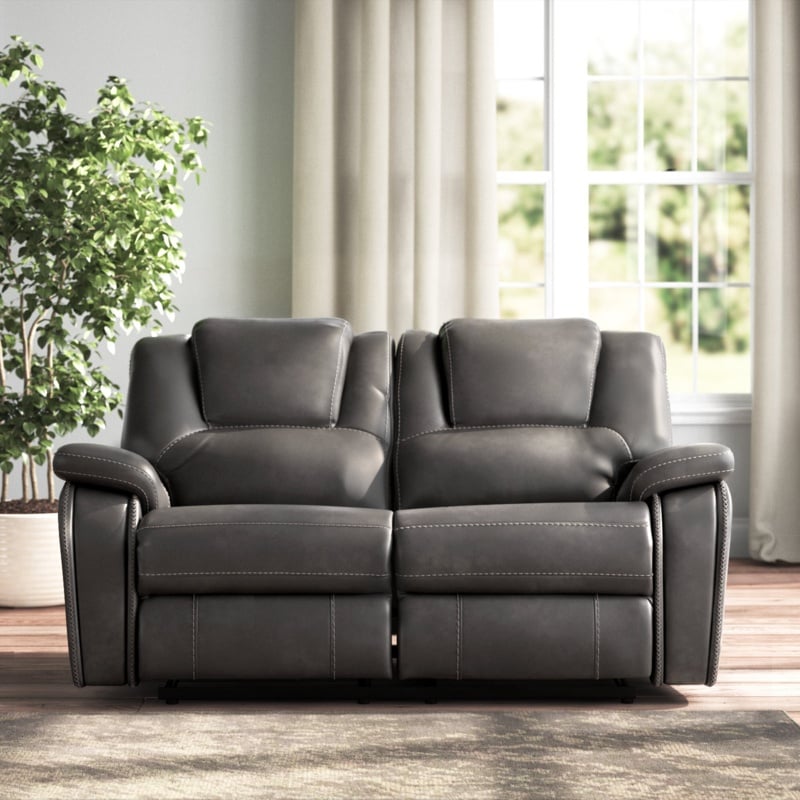 Amyjo 62'' Vegan Leather Reclining Loveseat