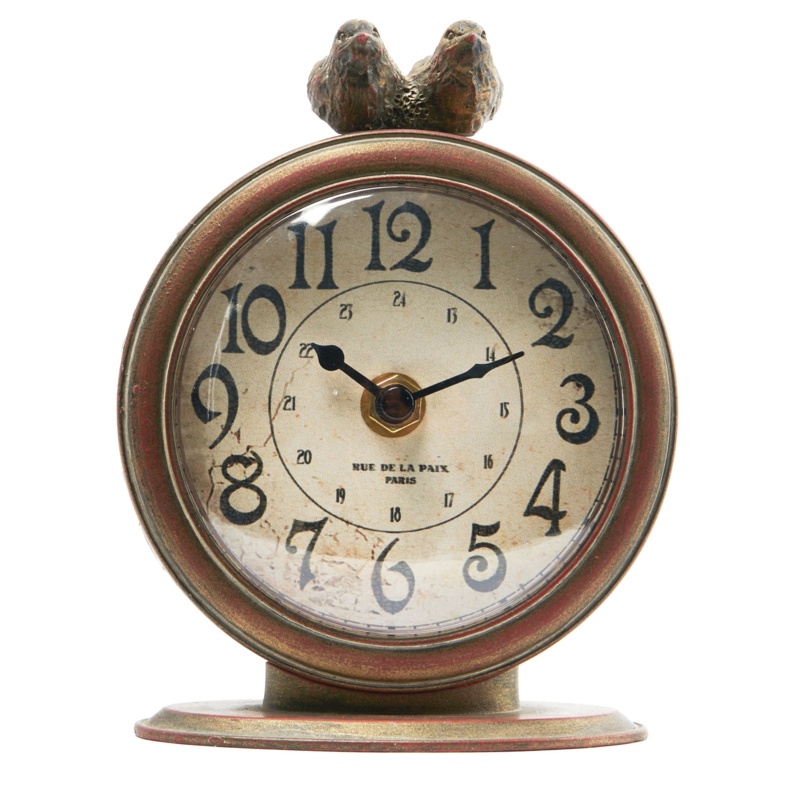Analog Metal Mechanical Tabletop Clock