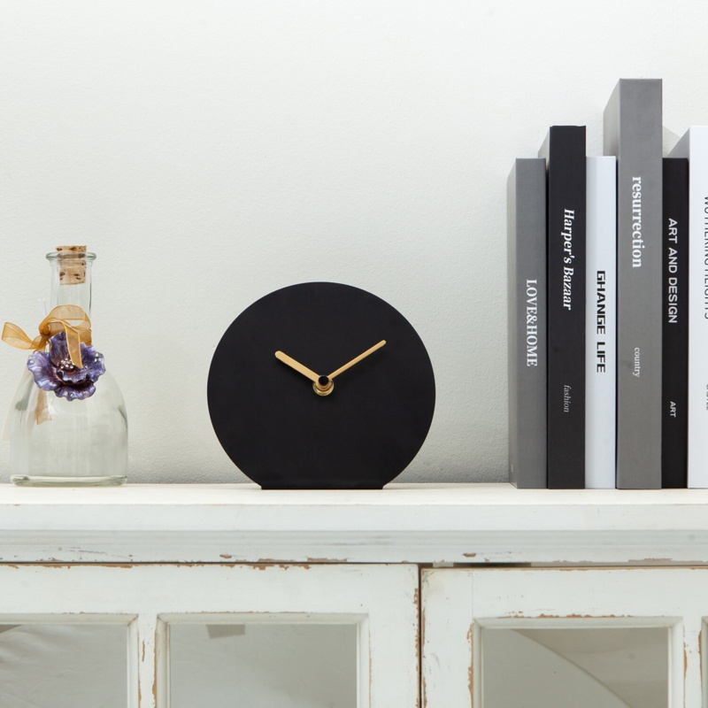 Analog Metal Quartz Tabletop Clock
