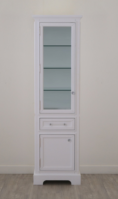 Anchita Solid Wood Freestanding Linen Cabinet
