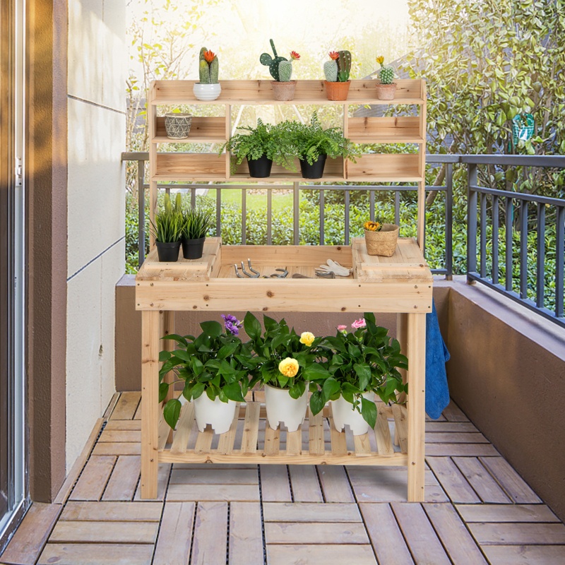 Angjelina Fir Wood Potting Bench